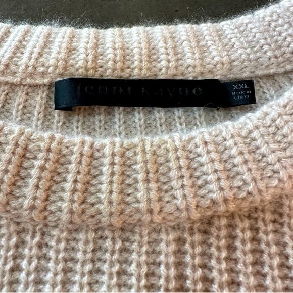 Jenni Kayne Cashmere Fisherman Sweater Oatmeal XXL - Picture 8 of 16